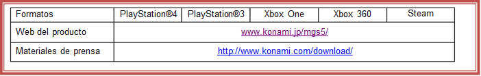 Konami Metal Gear Solid V The Phanotm Pain Konami Metal Gear Solid V The Phanotm Pain