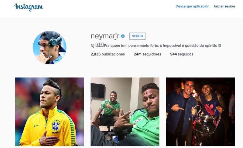 Jugadores de la Copa América más seguidos en Instagram