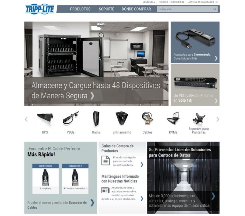 Tripp Lite - Sitio Web Renovado
