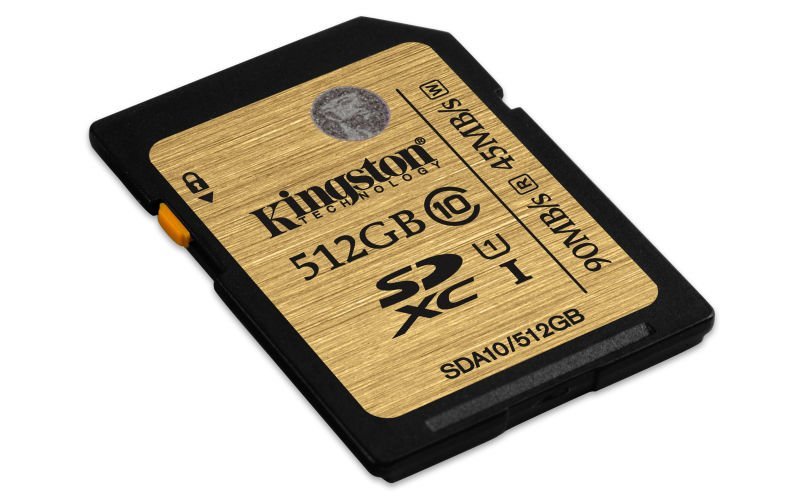 Kingston presenta la tarjeta de 512GB de la familia SDHCSDXC UHSI Clase 10