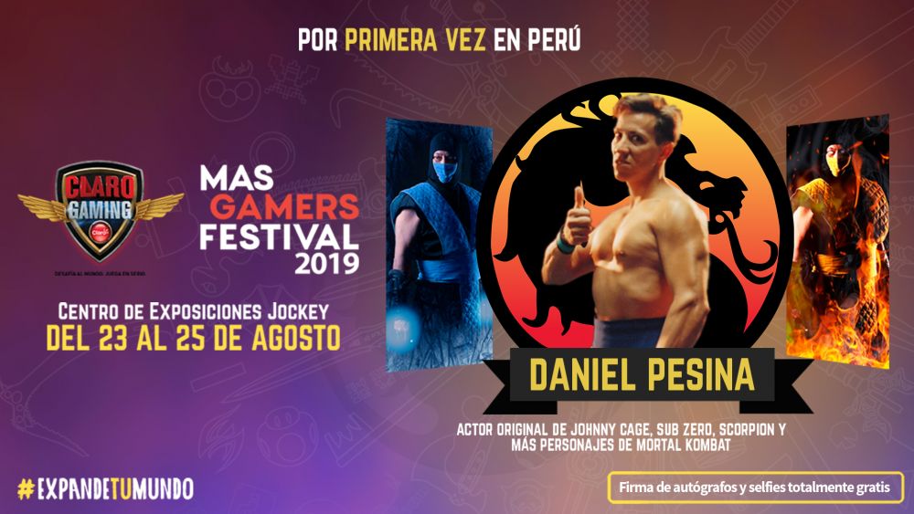Johnny Cage llega a Lima para el Claro Masgamers Festival 2019