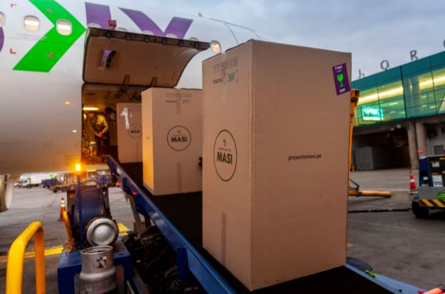 SKY PERÚ TRASLADA VENTILADORES MASI A IQUITOS